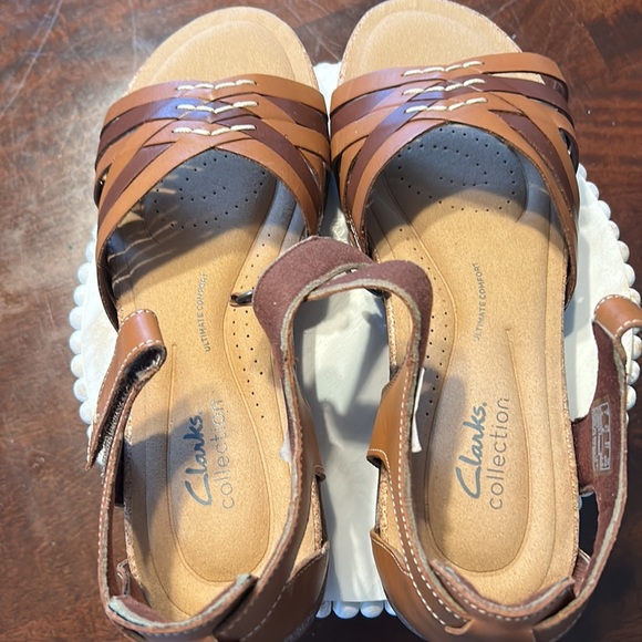 Clarks Collection 9 1/2 M ROSEVILLE COVE Leather Upper New in Box Brown Women’s - Picture 8 of 14